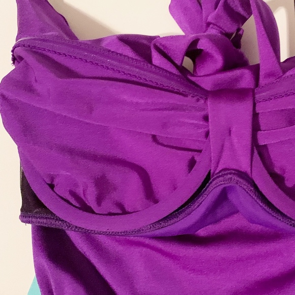 SEAFOLLY Purple One Piece DD Cup Bathing Suit Wire - Picture 4 of 4
